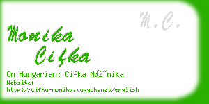 monika cifka business card